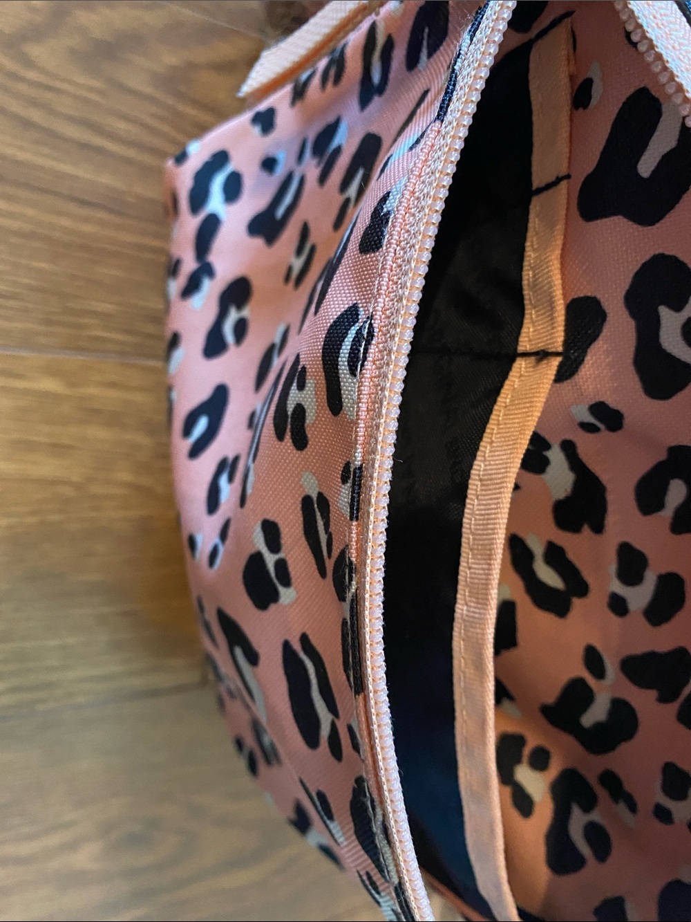 Jansport Pink and Black Leopard Print Backpack - Picture 5 of 9